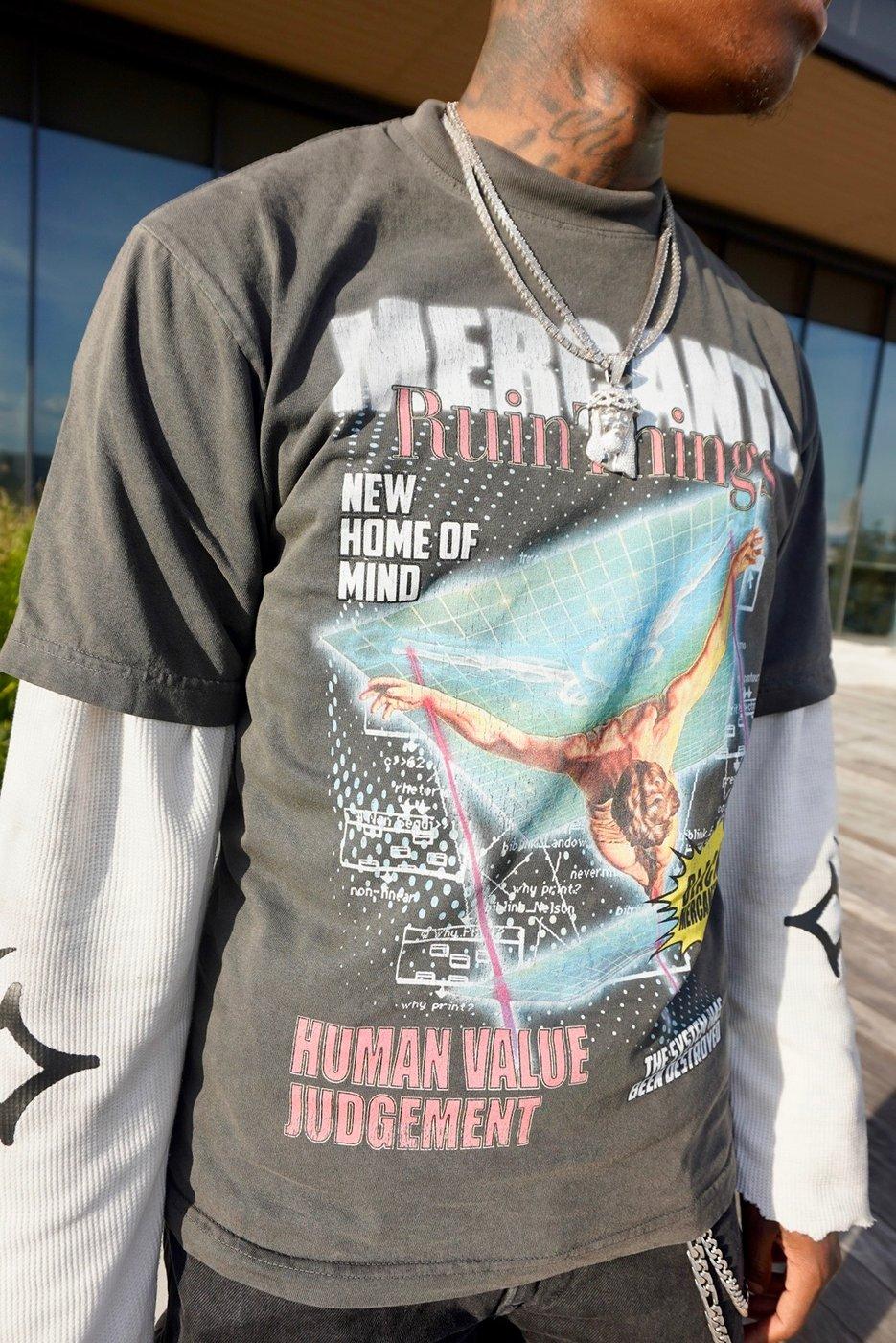 Black Mercante lookbook — Mercante Ruin Things Tee detail
